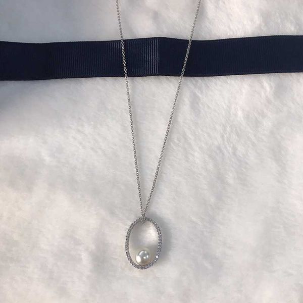 chains 100%925 sterling silver natural pearl necklace female fashion circle oval french sweater chain
chains 100%925 sterling silver natural pearl necklace female fashion circle oval french sweater chain