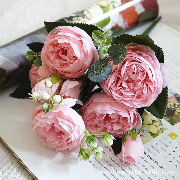 decorative flowers & wreaths 5 big heads/bouquet peonies artificial silk bouquet 4 bud wedding home decoration fake peony rose flower
decorative flowers & wreaths 5 big heads/bouquet peonies artificial silk bouquet 4 bud wedding home decoration fake peony rose flower
