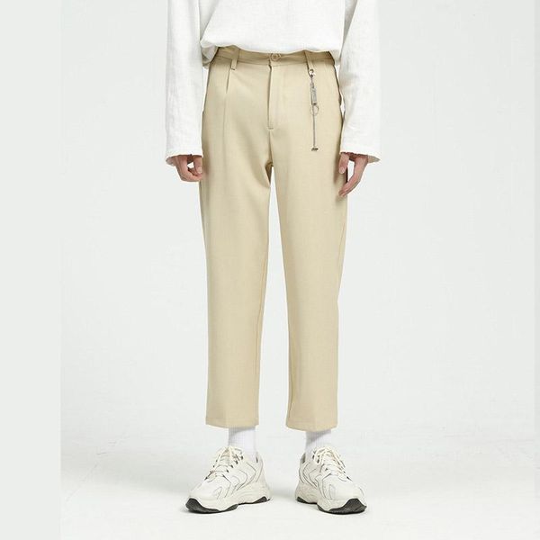 male japan korea style streetwear fashion vintage pants men iron chain pendant casual ankle length half elastic waist suit pant men's, Black
male japan korea style streetwear fashion vintage pants men iron chain pendant casual ankle length half elastic waist suit pant men's, Black