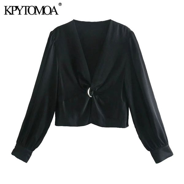 women fashion with knot cozy cropped blouses v neck long sleeve female shirts blusas chic 210420, White
women fashion with knot cozy cropped blouses v neck long sleeve female shirts blusas chic 210420, White