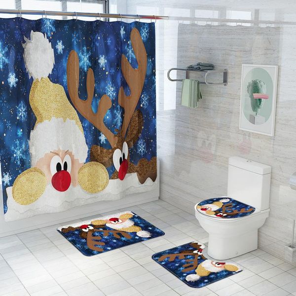 bath mats merry christmas shower curtain / non-slip rug/ toilet lid cover/ mat santa deer pattern for decoration
bath mats merry christmas shower curtain / non-slip rug/ toilet lid cover/ mat santa deer pattern for decoration