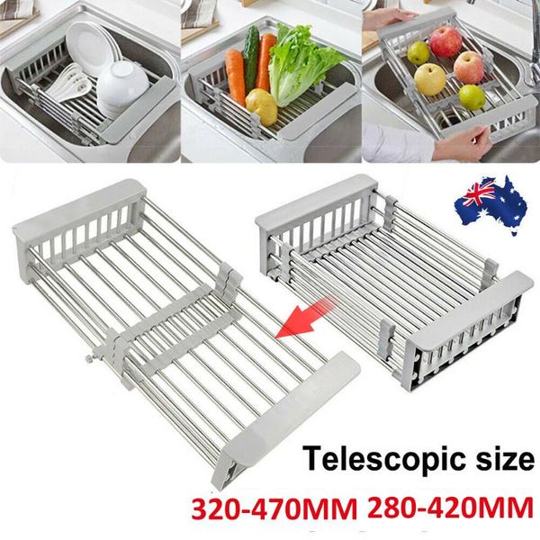 kitchen storage & organization retractable stainless steel sink strainer drain vegetable fruit drainer basket rack tool filter shelf
kitchen storage & organization retractable stainless steel sink strainer drain vegetable fruit drainer basket rack tool filter shelf