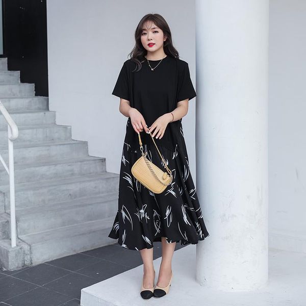 plus size dresses big summer women fashion elegant print female ladies large swing short sleeve long ruffles loose casual dress, Black
plus size dresses big summer women fashion elegant print female ladies large swing short sleeve long ruffles loose casual dress, Black