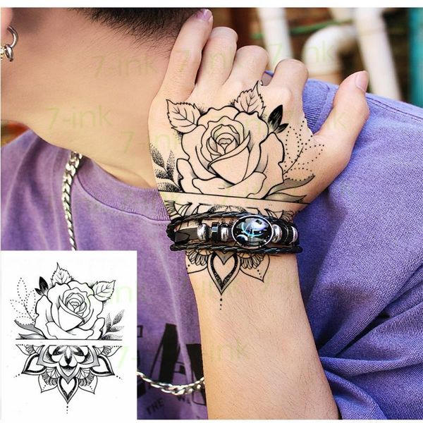 temporary tattoos waterproof tattoo sticker sketch black and white rose flower mandala tatto flash tatoo fake for women girls
temporary tattoos waterproof tattoo sticker sketch black and white rose flower mandala tatto flash tatoo fake for women girls