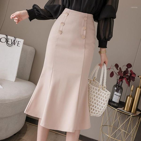 spring summer women fashion office lady ruffles apricot black skirt solid high waist fishtail long skirts jupe femme y394
spring summer women fashion office lady ruffles apricot black skirt solid high waist fishtail long skirts jupe femme y394