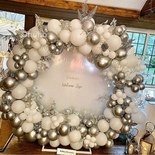ohoho white balloon arch kit birthday party decoration bride baby shower wedding metal silver christmas globos background wall
ohoho white balloon arch kit birthday party decoration bride baby shower wedding metal silver christmas globos background wall