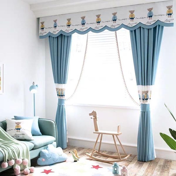 children's cartoon cotton and embroidered bear shade in northern europe curtains for living dining room bedroom. curtain & drapes
children's cartoon cotton and embroidered bear shade in northern europe curtains for living dining room bedroom. curtain & drapes