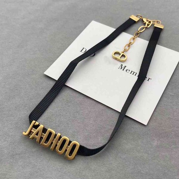 luxury designer fashion necklace d / di family classic black rope ja letter choker clavicle chain female star net red same style, Red;brown
luxury designer fashion necklace d / di family classic black rope ja letter choker clavicle chain female star net red same style, Red;brown