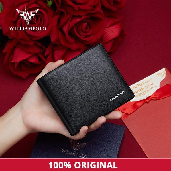 wallets williampolo men's slim wallet genuine leather mini purse casual design bifold short small pouch gift 211545, Red;black
wallets williampolo men's slim wallet genuine leather mini purse casual design bifold short small pouch gift 211545, Red;black