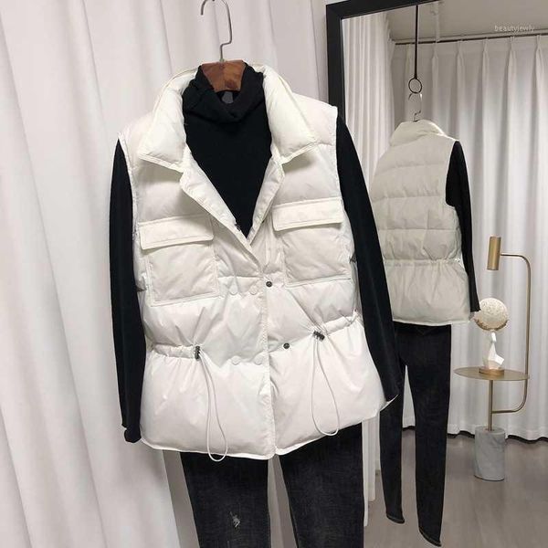 women's down & parkas 2021 women ultra light sleeveless vest jacket female double breasted stand collar short white duck waistcoat, Black
women's down & parkas 2021 women ultra light sleeveless vest jacket female double breasted stand collar short white duck waistcoat, Black