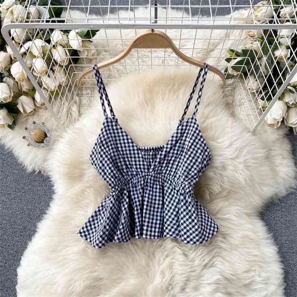 vintage black plaid print camis adjustable spaghetti strap sleeveless v-neck ruffles crop casual summer short s 210603, White
vintage black plaid print camis adjustable spaghetti strap sleeveless v-neck ruffles crop casual summer short s 210603, White