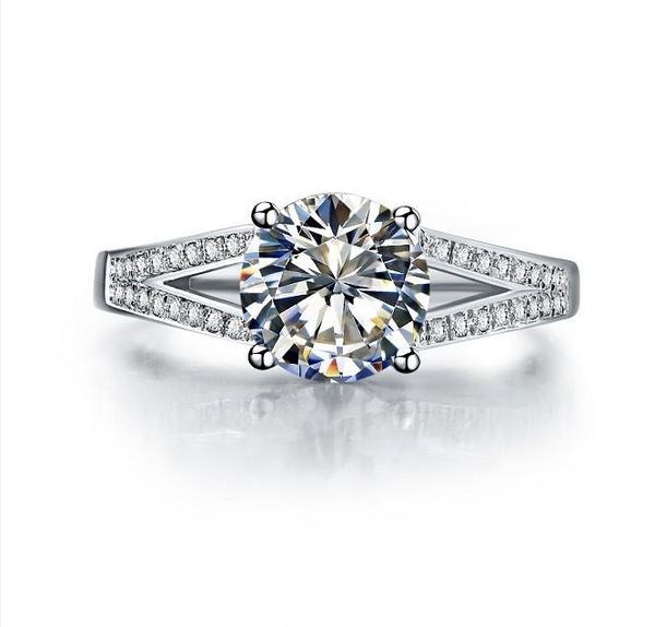 2ct round cut diamond ring solid platinum 950 wedding for women cluster rings, Golden;silver
2ct round cut diamond ring solid platinum 950 wedding for women cluster rings, Golden;silver