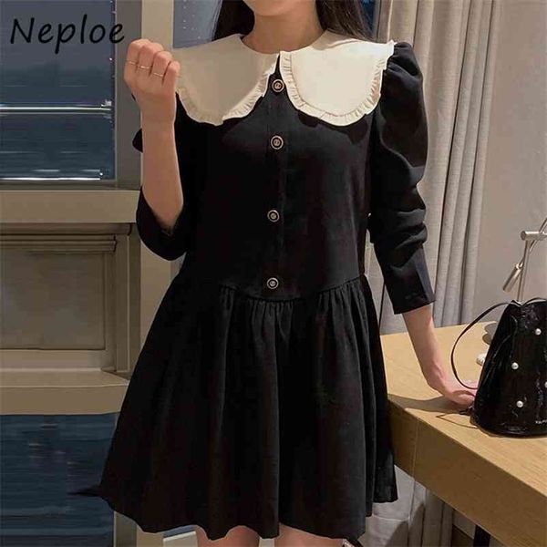 doll collar wooden ear patchwork dress women high waist hip a line vestido pullover long sleeve slim robe spring 210422, Black;gray
doll collar wooden ear patchwork dress women high waist hip a line vestido pullover long sleeve slim robe spring 210422, Black;gray
