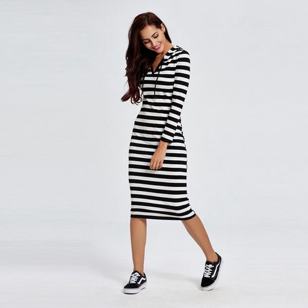 casual dresses striped designer woman summer dresse long sleeveless hooded women dress cd75, Black;gray
casual dresses striped designer woman summer dresse long sleeveless hooded women dress cd75, Black;gray