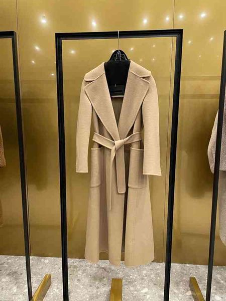 max 2022 new trendy brand mara women's coat paolore double faced wool coat women's style slim fit belt long large lapel us size, Black
max 2022 new trendy brand mara women's coat paolore double faced wool coat women's style slim fit belt long large lapel us size, Black