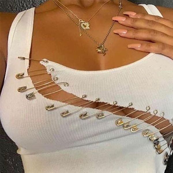 white metal pin sleeveless women camis crop clubwear adjustable lace up hollow out tank tees
white metal pin sleeveless women camis crop clubwear adjustable lace up hollow out tank tees