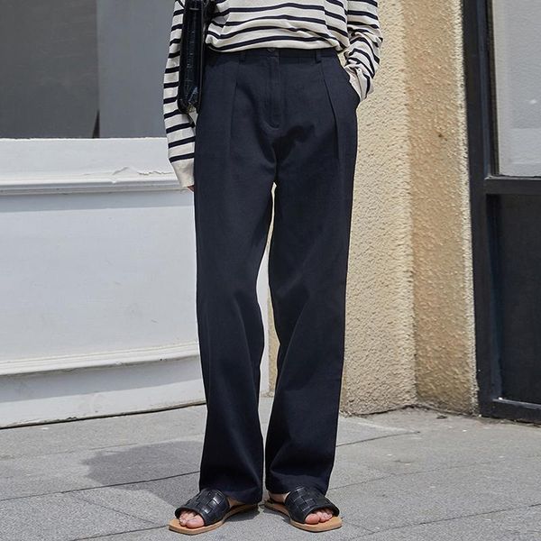 women's pants & capris women streetwear loose solid color casual long straight trousers female high waist fashion pleated bottom pantal, Black;white
women's pants & capris women streetwear loose solid color casual long straight trousers female high waist fashion pleated bottom pantal, Black;white