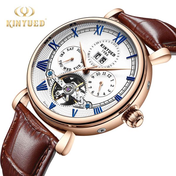 kinyued mechanical watch men automatic tourbillon watches mens sport clock man leather casual business wristwatch relojes hombre, Slivery;brown
kinyued mechanical watch men automatic tourbillon watches mens sport clock man leather casual business wristwatch relojes hombre, Slivery;brown