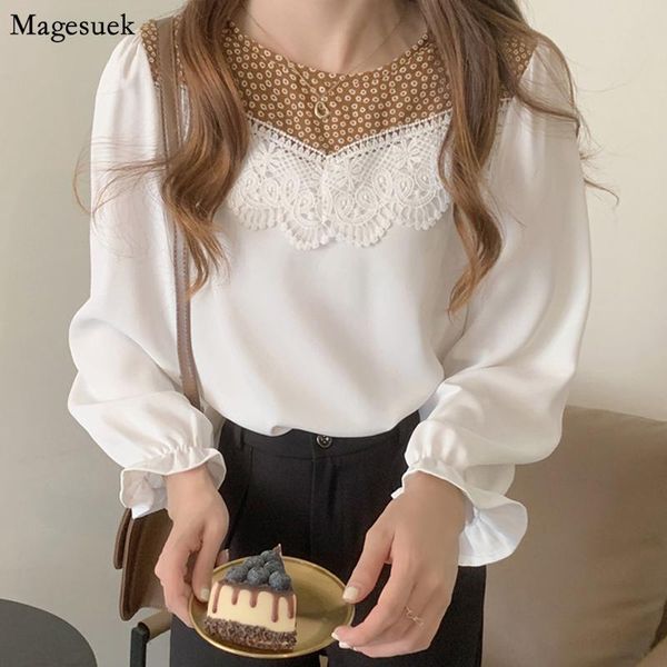 women's blouses & shirts o neck lace chiffon shirt spring hollow crochet patchwork blouse women flare sleeve floral print loose blusas, White
women's blouses & shirts o neck lace chiffon shirt spring hollow crochet patchwork blouse women flare sleeve floral print loose blusas, White