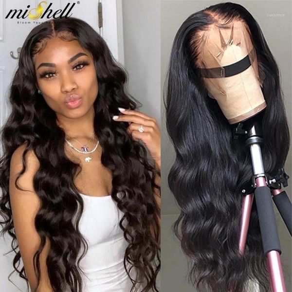mishell body wave lace front wigs preplucked 13x4 13x6 180% brazilian frontal wig with baby hair remy1, Black;brown
mishell body wave lace front wigs preplucked 13x4 13x6 180% brazilian frontal wig with baby hair remy1, Black;brown