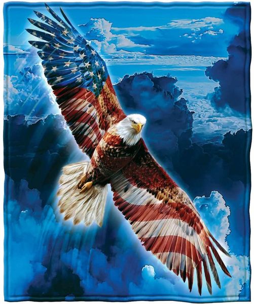 blankets super soft full/queen size plush fleece blanket (american eagle) 
blankets super soft full/queen size plush fleece blanket (american eagle)