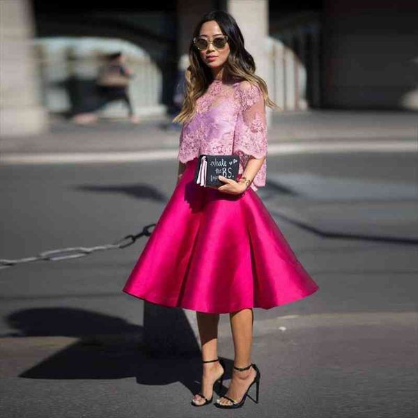 fuchsia satin knee length causal womens skirt pink formal wear jupe party faldas fre, Black
fuchsia satin knee length causal womens skirt pink formal wear jupe party faldas fre, Black
