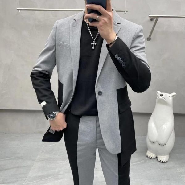 men's suits & blazers british men suit business tuxedos slim fit dress wedding bridegroom color contrast men's smoking homme mariag, White;black
men's suits & blazers british men suit business tuxedos slim fit dress wedding bridegroom color contrast men's smoking homme mariag, White;black