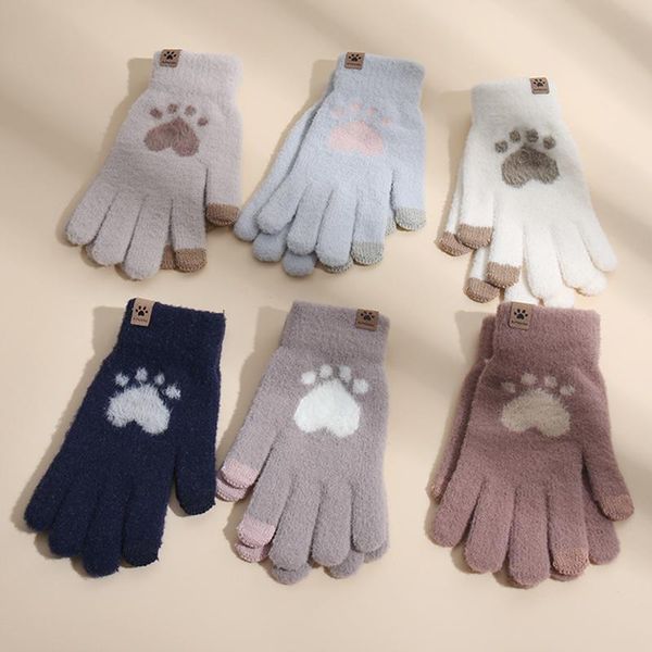 sports gloves winter women's touchscreen cat pattern warm split finger glove fleece outdoor cycling driving cold-proof, Black
sports gloves winter women's touchscreen cat pattern warm split finger glove fleece outdoor cycling driving cold-proof, Black