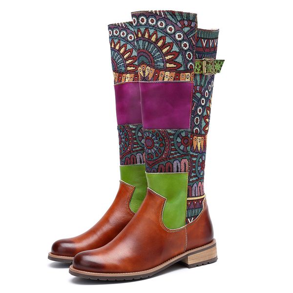 fashion novelty women knee high boots genuine leather round toe women vintage zipper boots brand designer ladies boots shoes, Black
fashion novelty women knee high boots genuine leather round toe women vintage zipper boots brand designer ladies boots shoes, Black