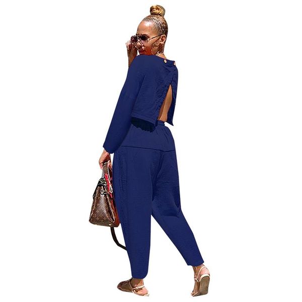 women's jumpsuits & rompers womens casual long-sleeved jumpsuit fashion solid color back split loose one piece long, Black;white
women's jumpsuits & rompers womens casual long-sleeved jumpsuit fashion solid color back split loose one piece long, Black;white