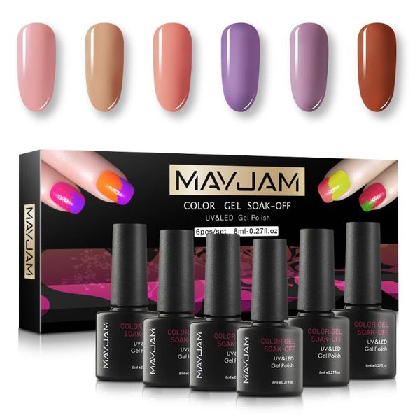 nail polish 8ml mayjam 6pcs set vernis semi permanent hybrid varnish gel uv color manicure primer coat for nails art
nail polish 8ml mayjam 6pcs set vernis semi permanent hybrid varnish gel uv color manicure primer coat for nails art