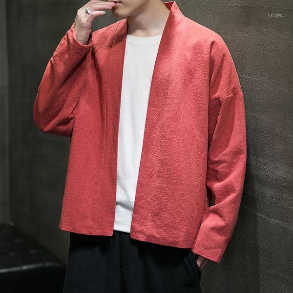 men's jackets mrgb 2021 chinese style autumn cotton linen men short coat oversize solid color vintage male jacket cardigan 5xl, Black;brown
men's jackets mrgb 2021 chinese style autumn cotton linen men short coat oversize solid color vintage male jacket cardigan 5xl, Black;brown