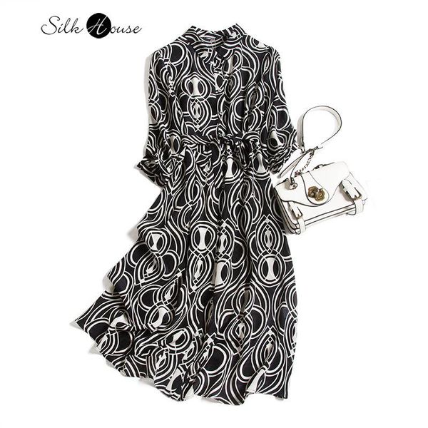 casual dresses silk dress women's 2021 autumn mid-length korean-style black and white circle printed long-sleeved, Black;gray
casual dresses silk dress women's 2021 autumn mid-length korean-style black and white circle printed long-sleeved, Black;gray