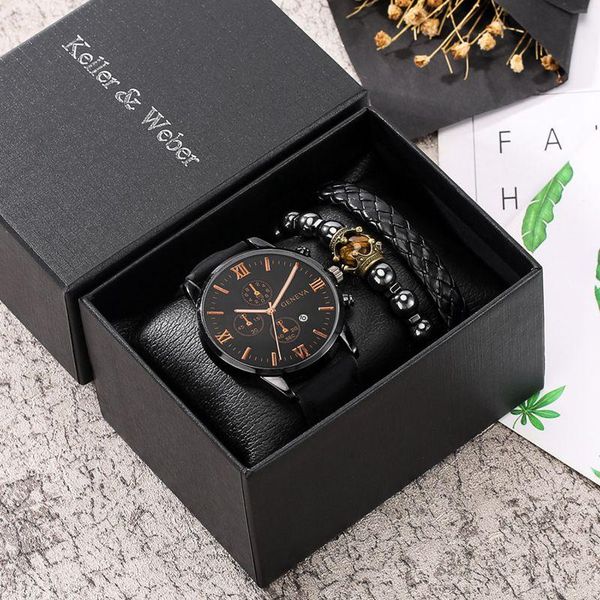 wristwatches keller & weber 2021 men's quartz watch set vintage black bracelet exquisite boy, Slivery;brown
wristwatches keller & weber 2021 men's quartz watch set vintage black bracelet exquisite boy, Slivery;brown