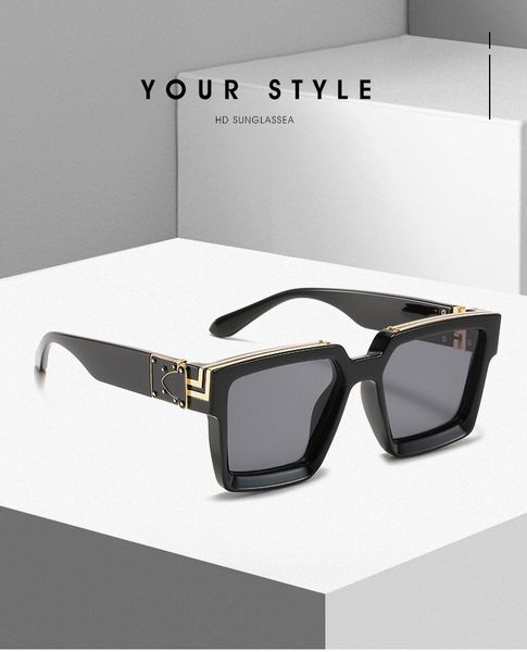 men's square large frame personality sunglasses millionaire fashion tiaodi, White;black
men's square large frame personality sunglasses millionaire fashion tiaodi, White;black