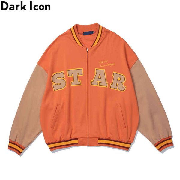 letters printed patchwork baseball jacket men spring loose men's jackets streetwear man clothing 210603, Black;brown
letters printed patchwork baseball jacket men spring loose men's jackets streetwear man clothing 210603, Black;brown