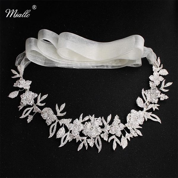 wedding sashes miallo classic flowers and leaves full crystal women belts & for bride skinny bridal dress accessories, White
wedding sashes miallo classic flowers and leaves full crystal women belts & for bride skinny bridal dress accessories, White