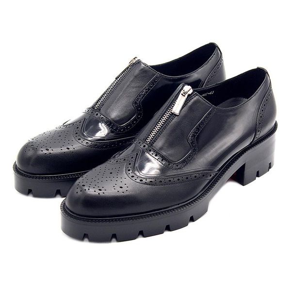 dress shoes arrival formal genuine leather platform oxford increase casual handmade carved wedding men, Black
dress shoes arrival formal genuine leather platform oxford increase casual handmade carved wedding men, Black