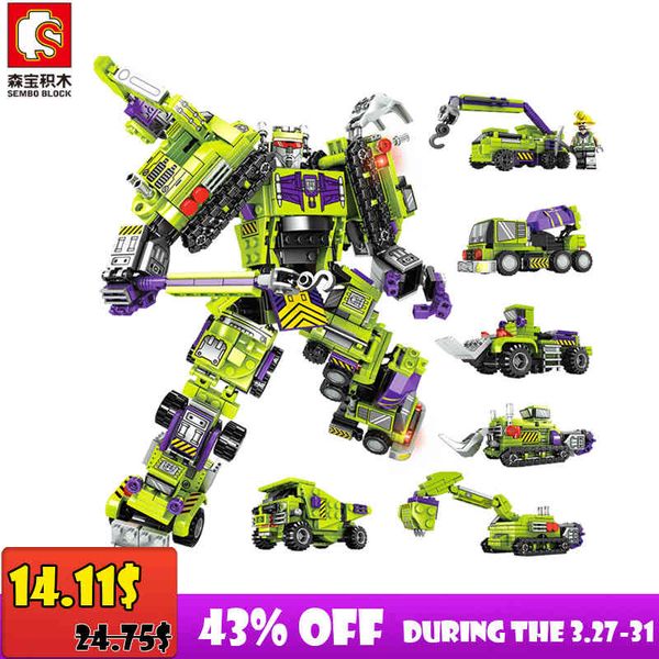 blocks sembo 6 in 1 mecha of steel transformation brick truck engineering vehicle building block set toys for kids 1008
blocks sembo 6 in 1 mecha of steel transformation brick truck engineering vehicle building block set toys for kids 1008