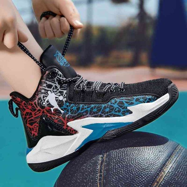children's blue basketball mesh sports summer boys' training shoes for middle and primary school children, Black
children's blue basketball mesh sports summer boys' training shoes for middle and primary school children, Black