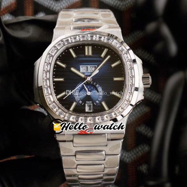 40.5mm yr 5726 sport watches annual calendar 5726a cal.324 s qa automatic mens watch d-blue textured dial stainless steel diamond bezel hell, Slivery;brown
40.5mm yr 5726 sport watches annual calendar 5726a cal.324 s qa automatic mens watch d-blue textured dial stainless steel diamond bezel hell, Slivery;brown