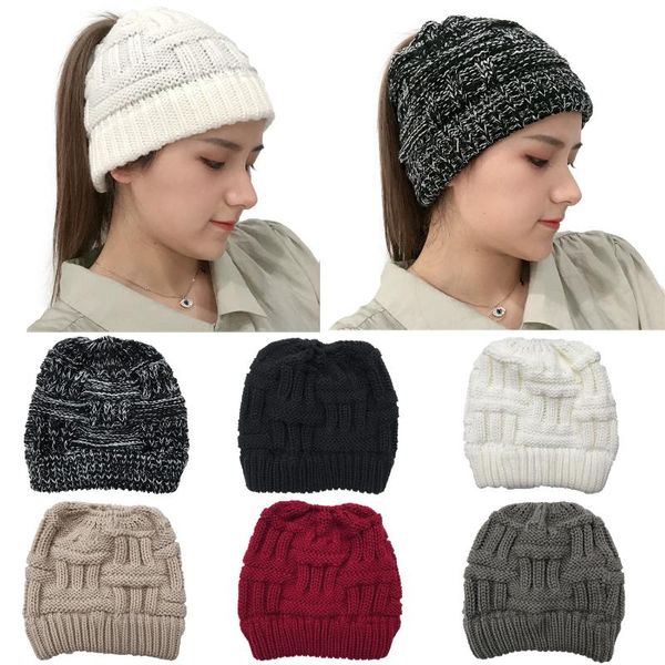 beanie/skull caps europe and the united states warm bamboo set head hat lady horsetail wool hat., Blue;gray 
beanie/skull caps europe and the united states warm bamboo set head hat lady horsetail wool hat., Blue;gray