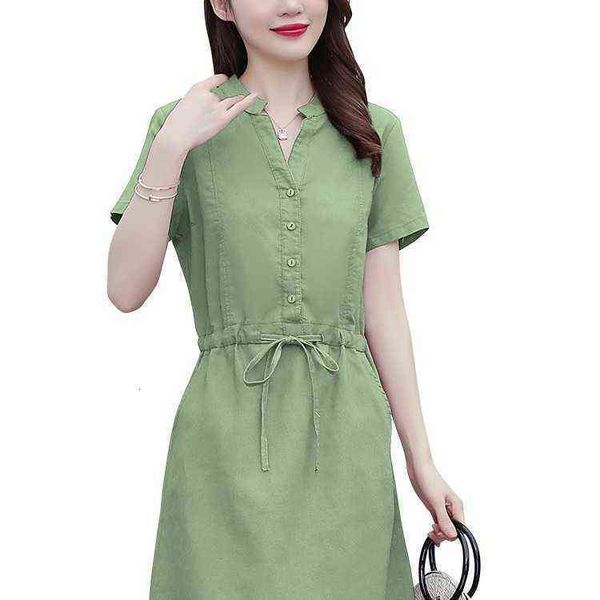 and cotton hemp drs women's summer 2021 thin style age reducing literature art temperament waist down slim shirt skirt, Black
and cotton hemp drs women's summer 2021 thin style age reducing literature art temperament waist down slim shirt skirt, Black