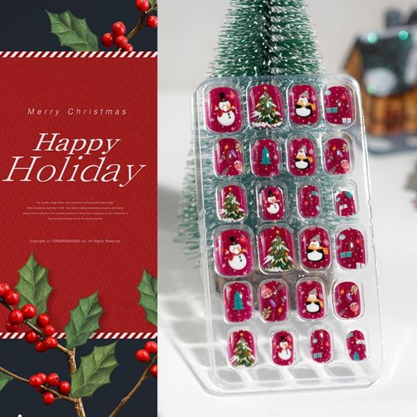 false nails q1qd short square full cover press on wearable nail tips artificial snowman manicure art, Red;gold
false nails q1qd short square full cover press on wearable nail tips artificial snowman manicure art, Red;gold