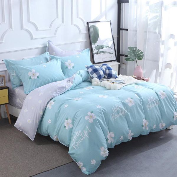 bedding sets home supplies set 4pcs with beautiful flower blue duvet cover pillow cases grey bed sheet for girls ladies #b02
bedding sets home supplies set 4pcs with beautiful flower blue duvet cover pillow cases grey bed sheet for girls ladies #b02