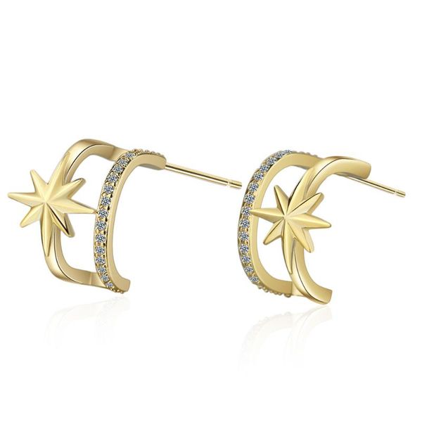stud cr-188 single-sided zircon double-layer letter u-shaped earrings s925 sterling silver needles glossy star female, Golden;silver
stud cr-188 single-sided zircon double-layer letter u-shaped earrings s925 sterling silver needles glossy star female, Golden;silver