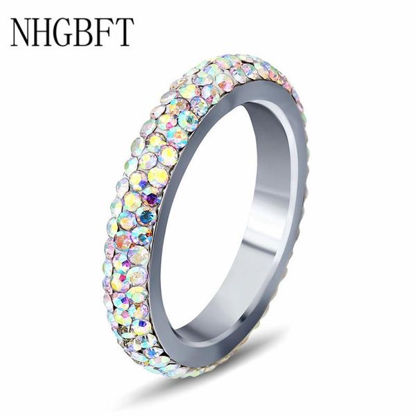 cluster rings nhgbft 3 row multicolor crystal cz ring for womens stainless steel wedding engagement jewelry drop, Golden;silver
cluster rings nhgbft 3 row multicolor crystal cz ring for womens stainless steel wedding engagement jewelry drop, Golden;silver