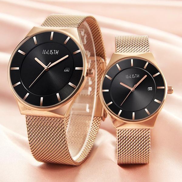 wristwatches 2021 wlisth brand couple watch stainless steel mesh waterproof ladies 7mm ultra-thin quartz clock reloj pareja hombre y mujer, Slivery;brown
wristwatches 2021 wlisth brand couple watch stainless steel mesh waterproof ladies 7mm ultra-thin quartz clock reloj pareja hombre y mujer, Slivery;brown