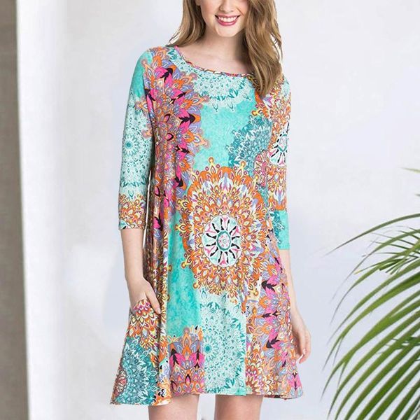 casual dresses 2021 autumn women's long sleeve dress with pockets boho print big swing female vestido robe elbise #t3g, Black;gray
casual dresses 2021 autumn women's long sleeve dress with pockets boho print big swing female vestido robe elbise #t3g, Black;gray