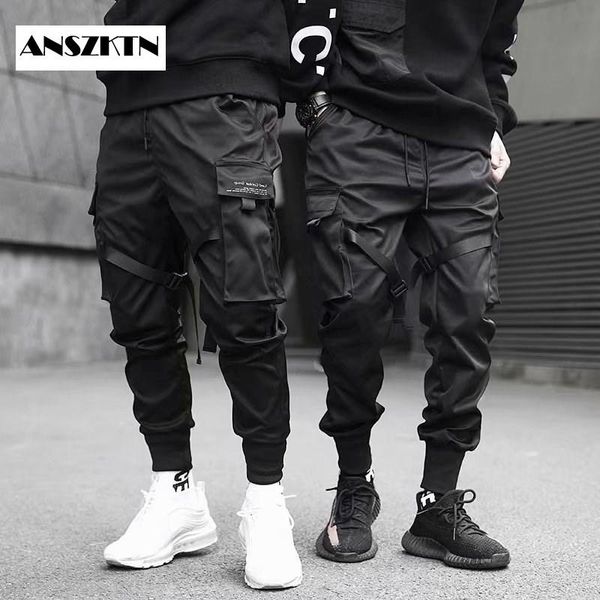 men's pants ribbons harem joggers men cargo streetwear 2021 hip hop casual pockets track male harajuku fashion trousers, Black
men's pants ribbons harem joggers men cargo streetwear 2021 hip hop casual pockets track male harajuku fashion trousers, Black
